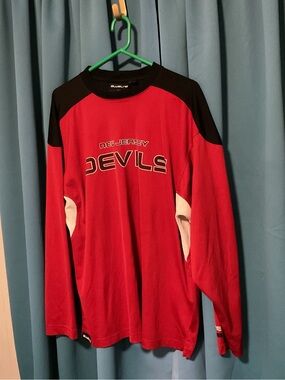 Blue Life Red and Black New Jersey Devils Long Sleeve Shirt